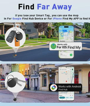 4x Dual Systeem Tracker: Werkt met Apple Find My & Google Find Hub - Slimme Locator