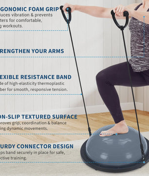 Balance Ball Trainer met Weerstandsbanden en Pomp - Fitness & Stabiliteit