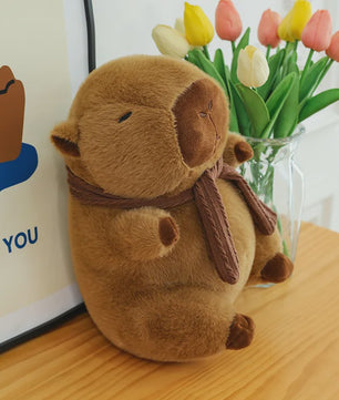 Zachte Capybara Knuffelset: Moeder met 4 Kleintjes - Pluche Dierenkussen