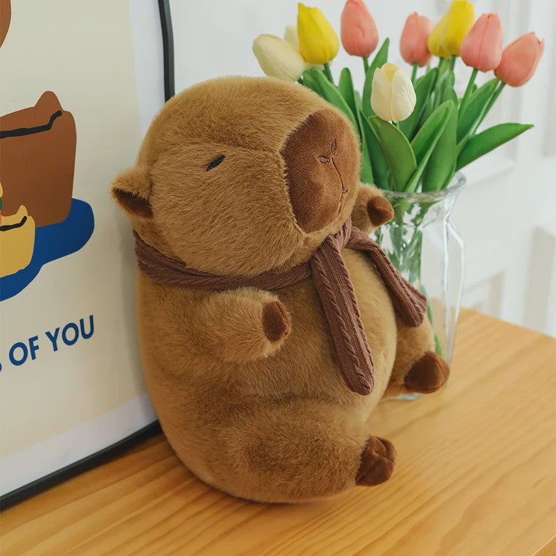 Zachte Capybara Knuffelset: Moeder met 4 Kleintjes - Pluche Dierenkussen