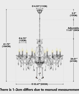 Luxe 10-Lichts K9 Kristallen Kroonluchter - Elegant en Modern Design