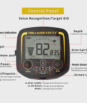 Treasure Hunter GX850 Professionele Metaaldetector - 11" Waterdichte Spoel, Goudzoeker