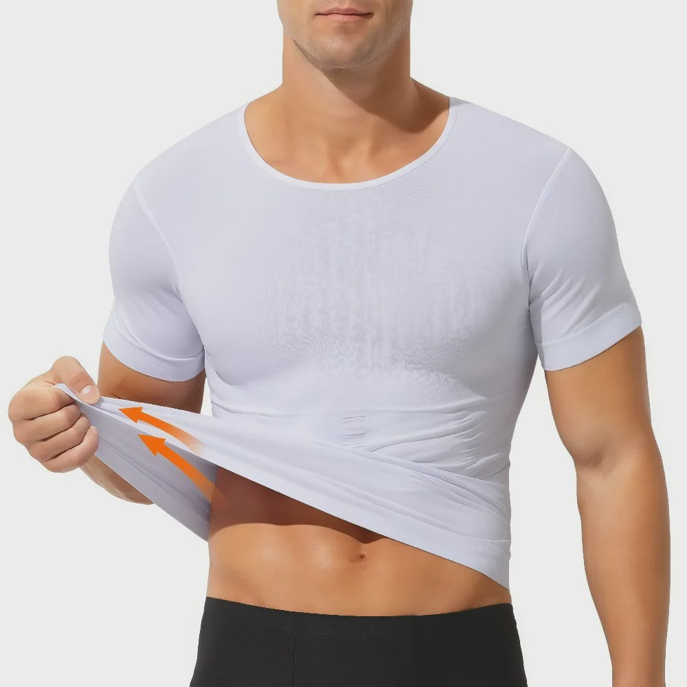 Herenshirt met Compressie en Buikcorrectie - Naadloos Slimming Tanktop voor Fitness en Dagelijks Gebruik