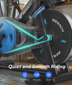 MERACH S26B2 Hometrainer - Stille Magneetweerstand Fiets met App & Fitness Cursussen
