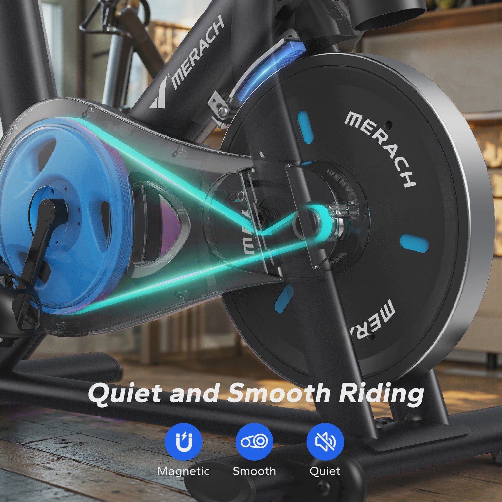 MERACH S26B2 Hometrainer - Stille Magneetweerstand Fiets met App & Fitness Cursussen