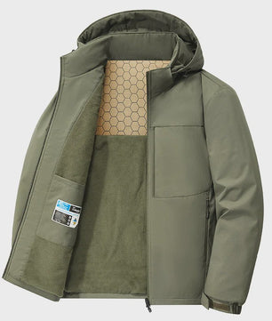 Heren Winterjas Parka - Winddicht, Afneembare Capuchon & Fleece Voering