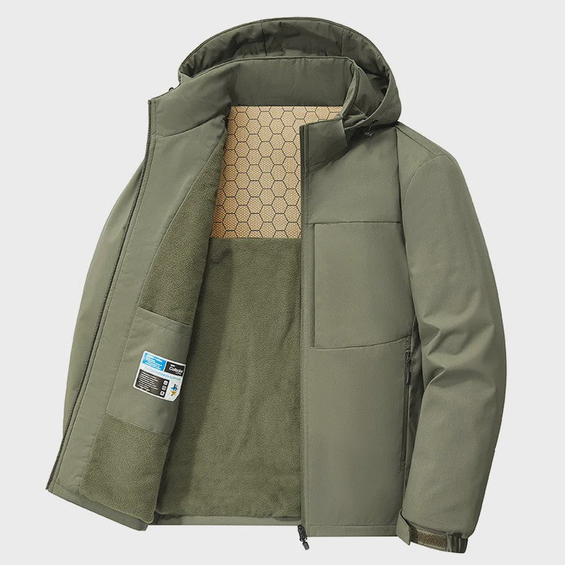 Heren Winterjas Parka - Winddicht, Afneembare Capuchon & Fleece Voering