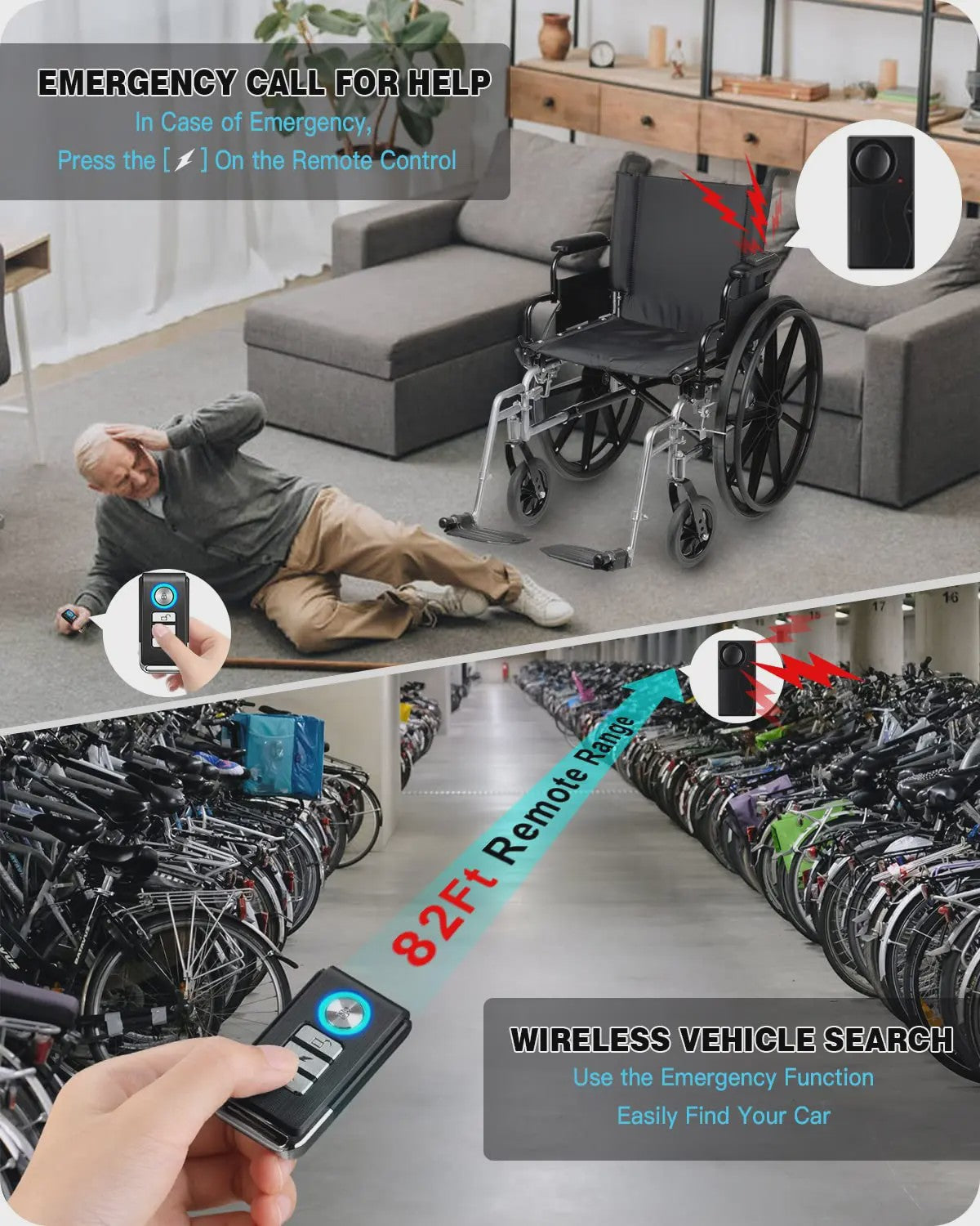 Draadloos Anti-diefstal Alarm 110 dB voor Fiets & Motor met Afstandsbediening