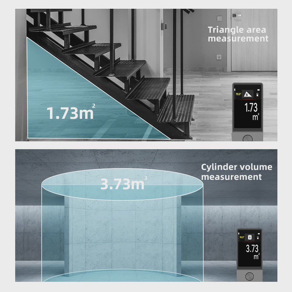 MILESEEY D9 Laser Afstandsmeter: Multifunctioneel met Wiel, Spraakuitvoer & Bluetooth