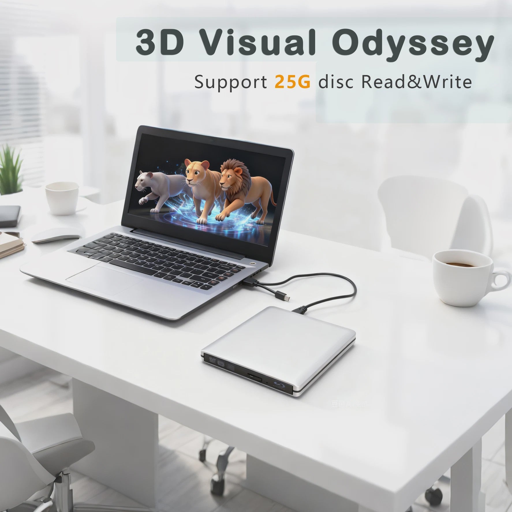 Externe Blu-ray Brander & DVD/CD Brander - USB 3.0 - Lees/Schrijf CD/DVD/BD