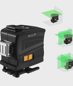 DEKO LL12-GTD 3D Laser Waterpas - 12 Groene Lijnen, Afstandsbediening & Zelfnivellerend