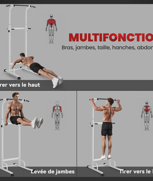 Krachtstation Power Tower: Verstelbaar voor Pull-ups, Dips & Bodybuilding Thuis