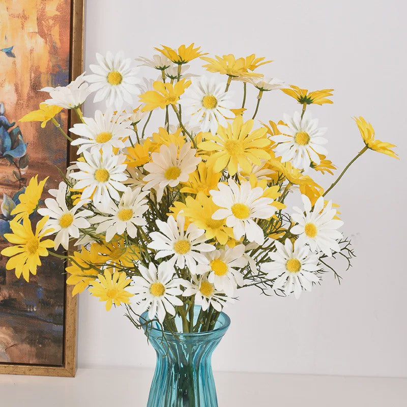 Kunstboeket Margrieten (3/5/10 stuks) - Zijde Kunstbloemen voor Decoratie
