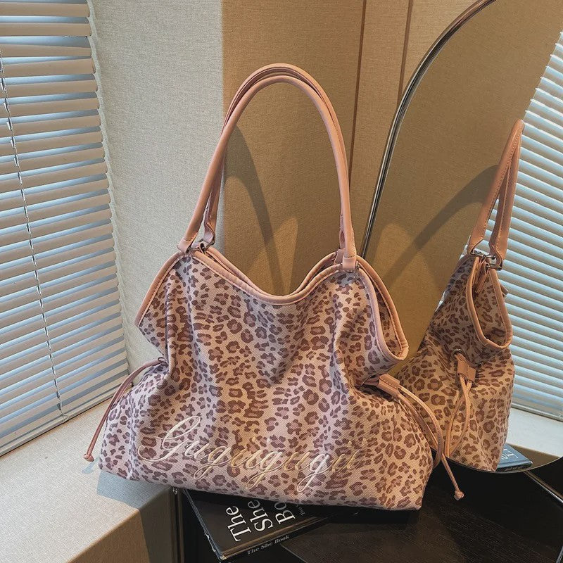 Chique Leopard Print Tote Bag - Stijlvolle Schoudertas voor Dames