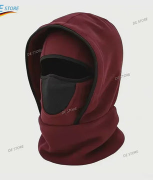 Multifunctionele Winter Balaclava met Capuchon: Fleece Nekwarmer & Winddicht Gezichtsmasker voor Buitenactiviteiten