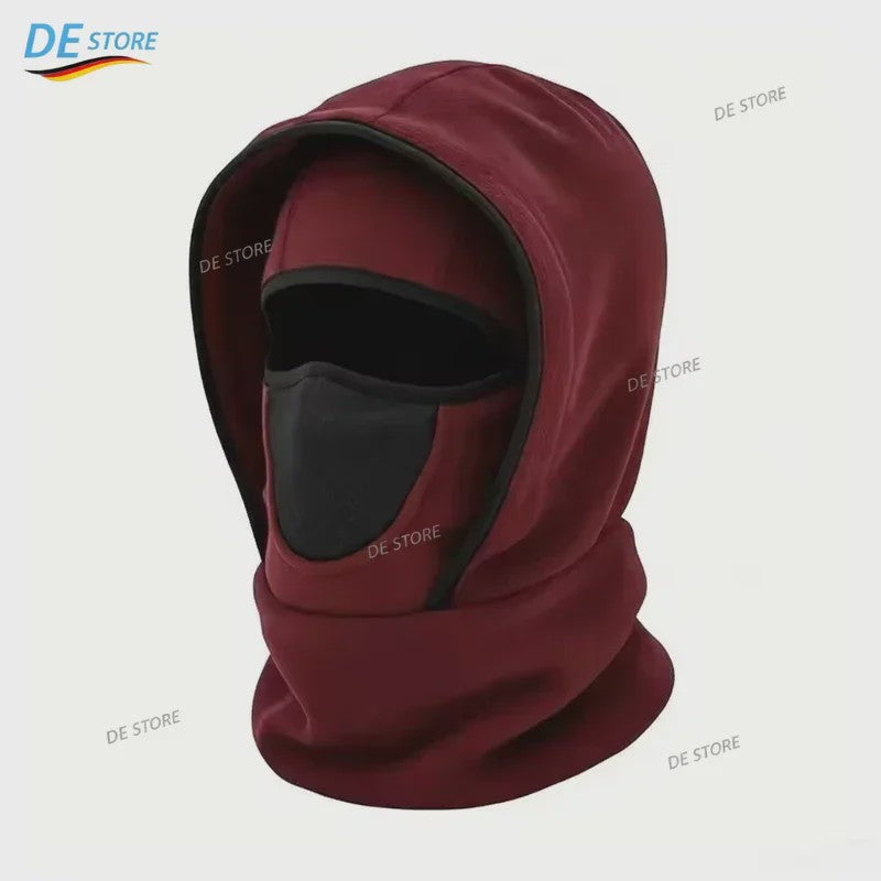 Multifunctionele Winter Balaclava met Capuchon: Fleece Nekwarmer & Winddicht Gezichtsmasker voor Buitenactiviteiten