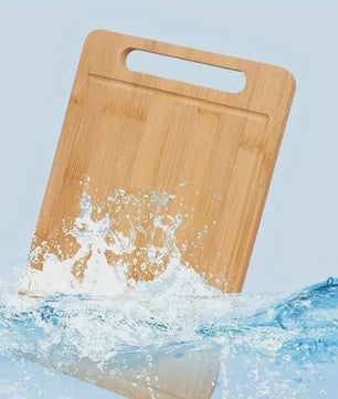 Set van 3 Bamboe Houten Snijplanken met Handvat en Sapgoot - Dubbelzijdig