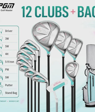 PGM Dames Golfclubset LTG051 - Complete Beginnerset met Golftas (12 Clubs)