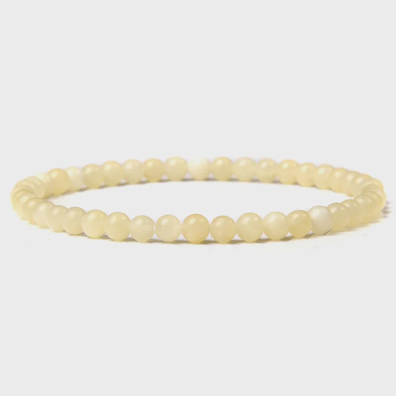 Natuursteen Armband met Kwarts, Kattenoog, Jades & Aquamarijn Kralen - Stretch Bangle voor Dames & Heren