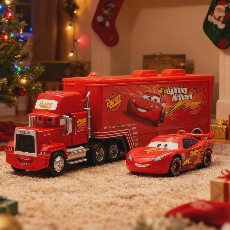 Disney Pixar Cars Vrachtwagen & Auto Set: Lightning McQueen, Mack & Meer