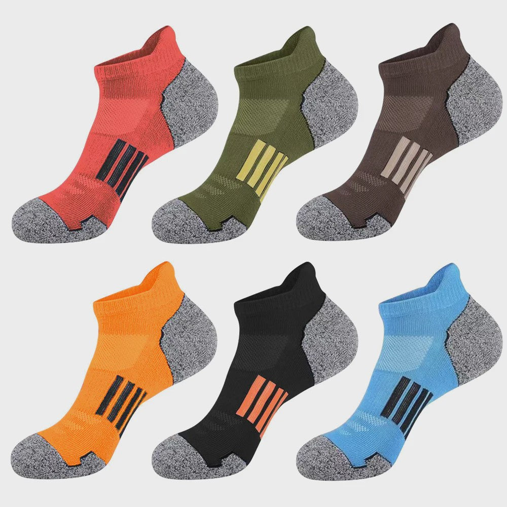 12 Paar Unisex Ademende Sportsokken - Lage Sokken voor Kinderen & Volwassenen (Maat 33-46)