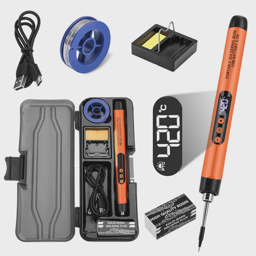 Draagbare Digitale Mini Soldeerbout Set met USB Type-C en Instelbare Temperatuur