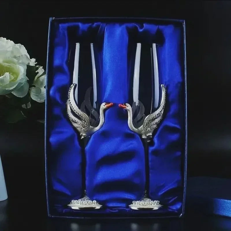 2pcs Light Luxury High-end Crystal Cup Red Wine Glass Set Tall Glass Party Wine Glass Glasses DrinkingGlasses for ChampagneFlute