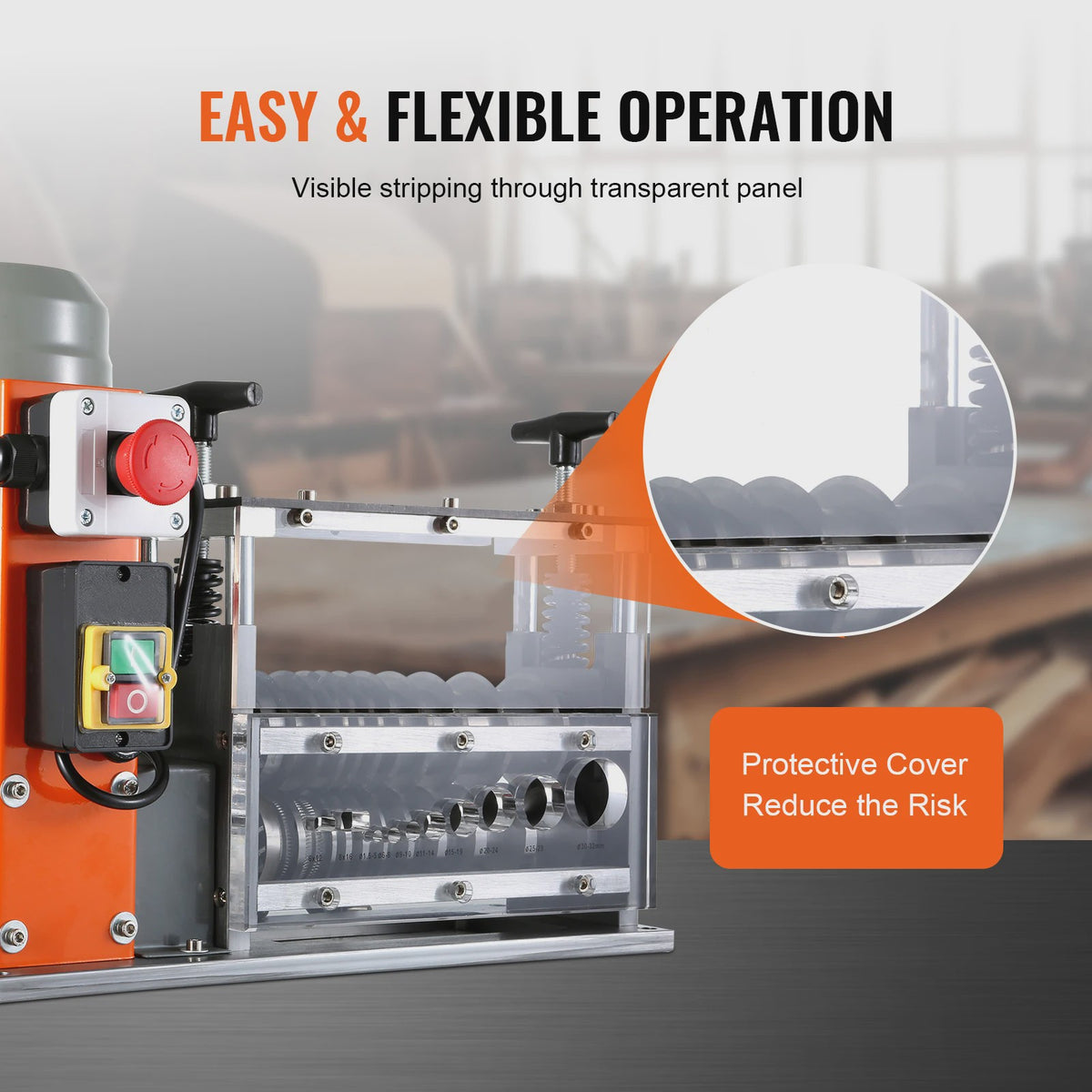 Professionele Elektrische Kabelstripper - 750W, 1.5-32mm, 10 Kanalen voor Koper Recycling
