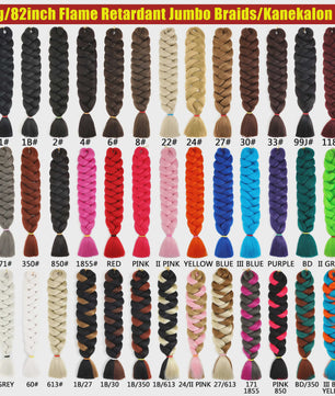 82 Inch Kanekalon Jumbo Braiding Hair - 165g Pre-Stretched Synthetisch Vlecht Haar voor Crocheten