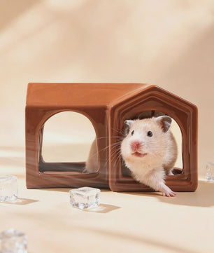 Keramisch Hamsterhuis & Speelhuisje - Comfortabel Nestje voor Kleine Huisdieren