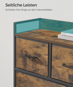 Industrieel Dressoir met 7 Lades en Metalen Frame - Rustiek Houtdesign