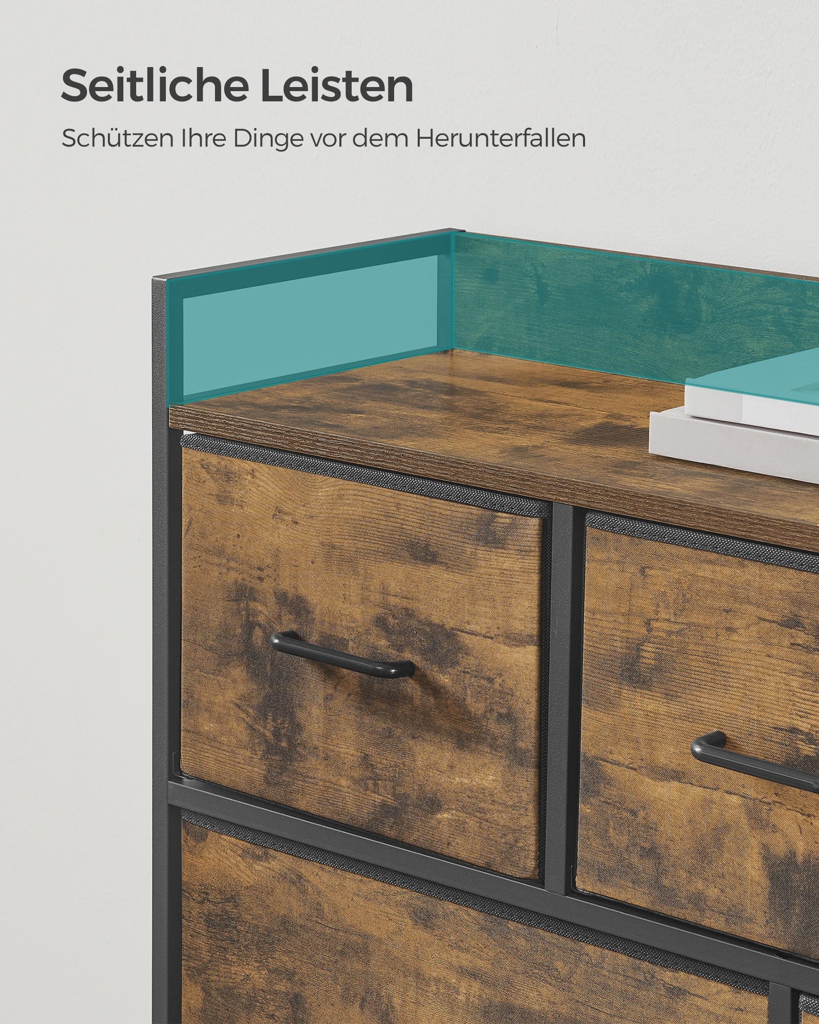 Industrieel Dressoir met 7 Lades en Metalen Frame - Rustiek Houtdesign