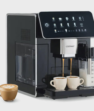 Volautomatische Koffiemachine met Ingebouwde Molen, Melkreservoir & Automatische Reiniging
