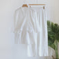 Luxe Katoenen Kimono Pyjama Set Heren - 2 Delig met Lange Broek en Zakken
