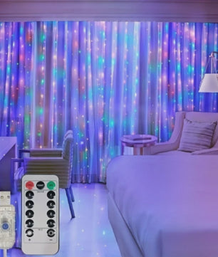 LED Gordijn Lichtjes met Afstandsbediening - USB Feestverlichting voor Huis, Bruiloft & Kerst
