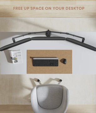 Drievoudige Monitor Bureau Mount - Verstelbare Arm voor 3 Schermen (13-27 inch)