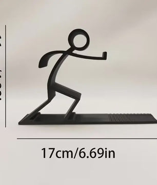 Creatieve Stickfigure Boekensteun - Minimalistische Boekenhouder voor Bureau & Cadeau