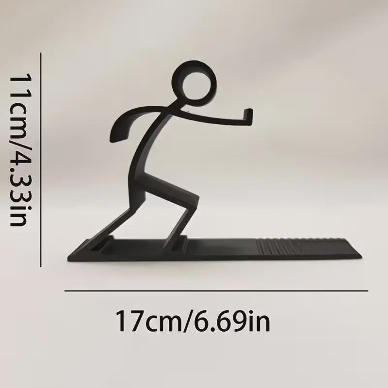 Creatieve Stickfigure Boekensteun - Minimalistische Boekenhouder voor Bureau & Cadeau