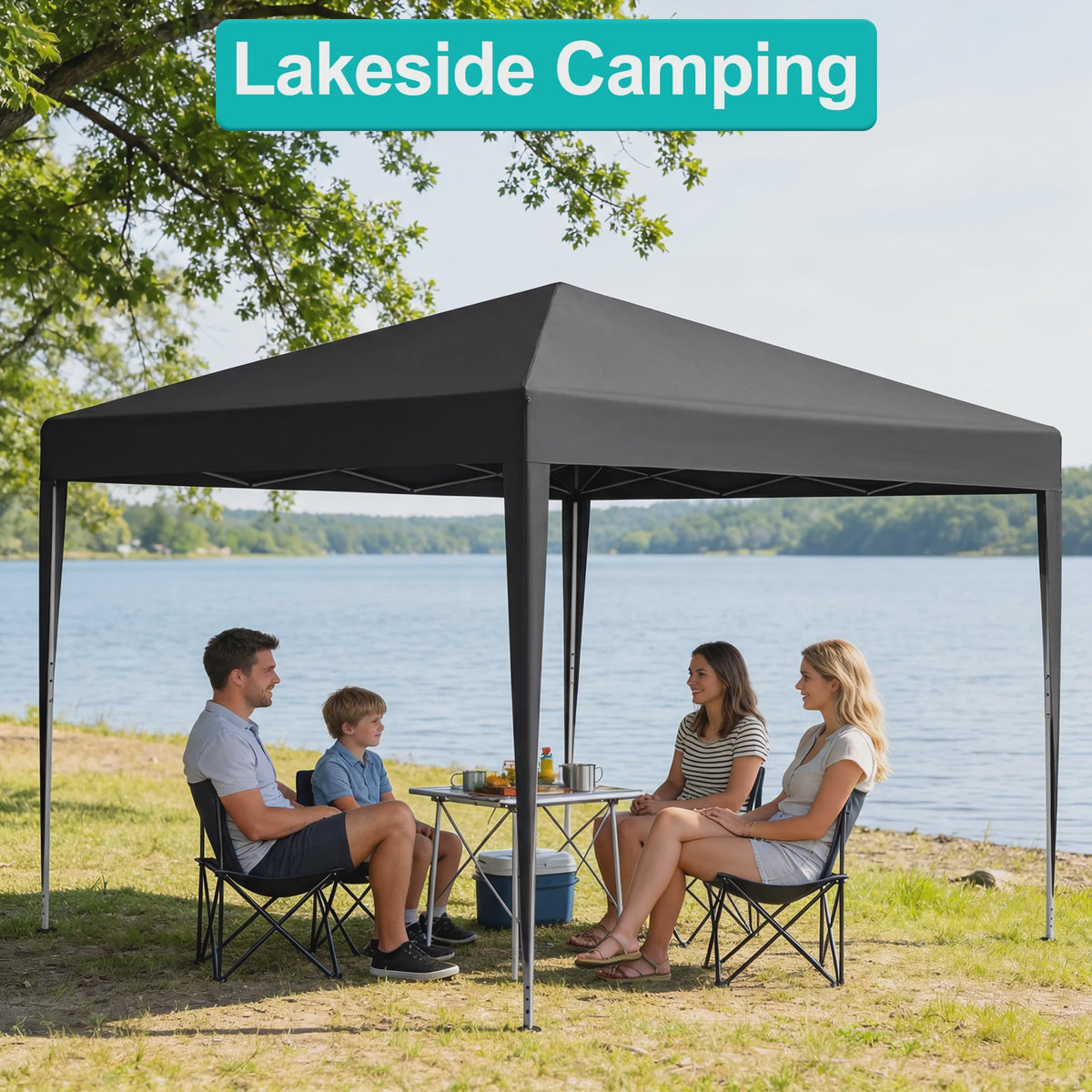 3x3m Pop-Up Gazebo Partytent - Waterdicht, UV-beschermend & Draagbaar