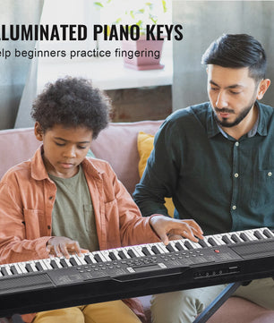 Digitale Keyboard Piano 61 Toetsen - Draagbaar, 200 Tones & 200 Rhythms - Ideaal voor Beginners