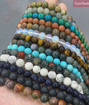 Natuurstenen Kralen Mix: Tijgeroog, Amazoniet, Agate, Kwarts & Lava - DIY Sieraden Maken