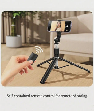 170cm Selfie Stick met Tripod & Afstandsbediening - Draadloos Uitschuifbaar voor Smartphones