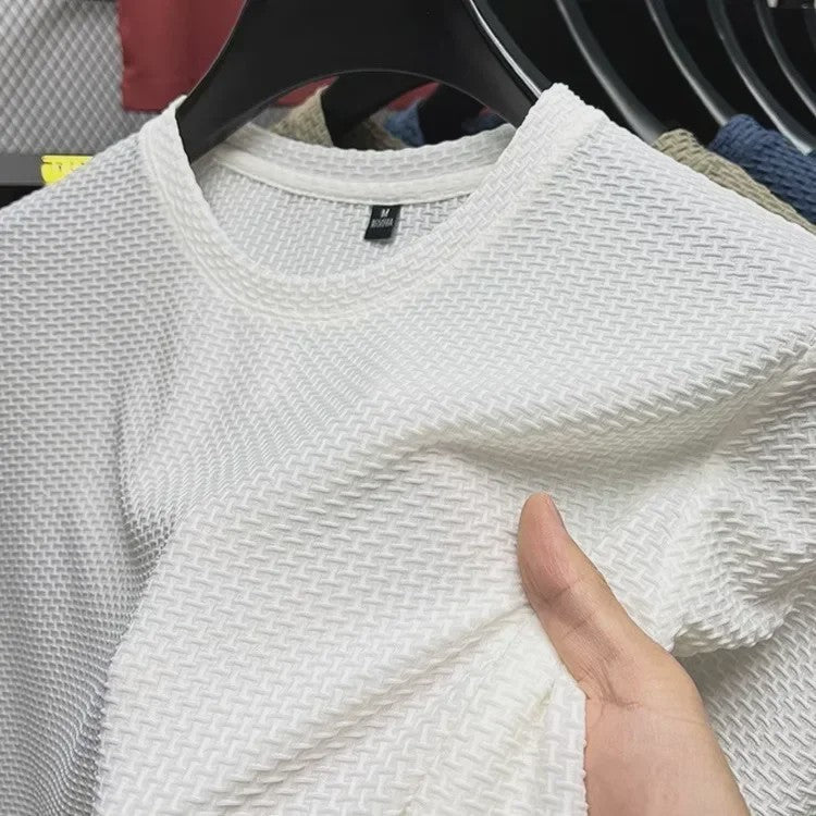 Heren T-shirt Korte Mouw Bamboe Ice Silk - Zomerse Casual Slim Fit Top