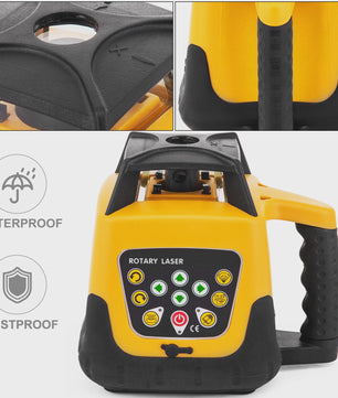 VEVOR Roterende Laserwaterpas Set met Statief en Meetlat - 500m Bereik, Zelfnivellerend