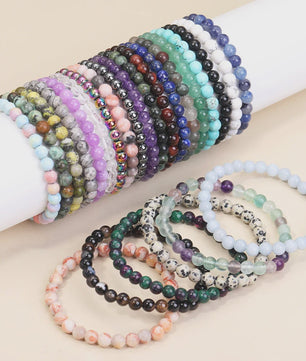 Natuurstenen Armband 6mm Kralen - Unisex Kristal & Edelsteen Armband