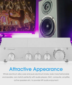 Nobsound HiFi 3-Weg Klasse A Digitale Stereo Preamplifier 2.0 Home Audio Preamp