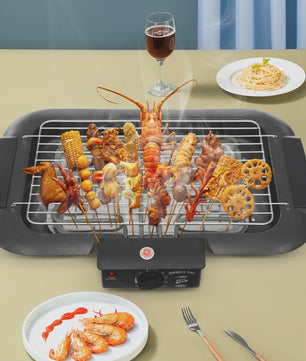 Elektrische Tafelgrill 2000W met 6 Temperatuurstanden - Perfect voor Binnen & Buiten