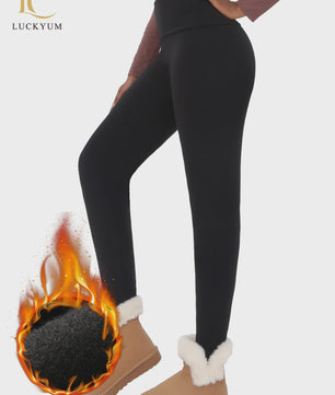 Dames Thermische Fleece Leggings met Hoge Taille - Warm & Zacht voor Yoga en Workout
