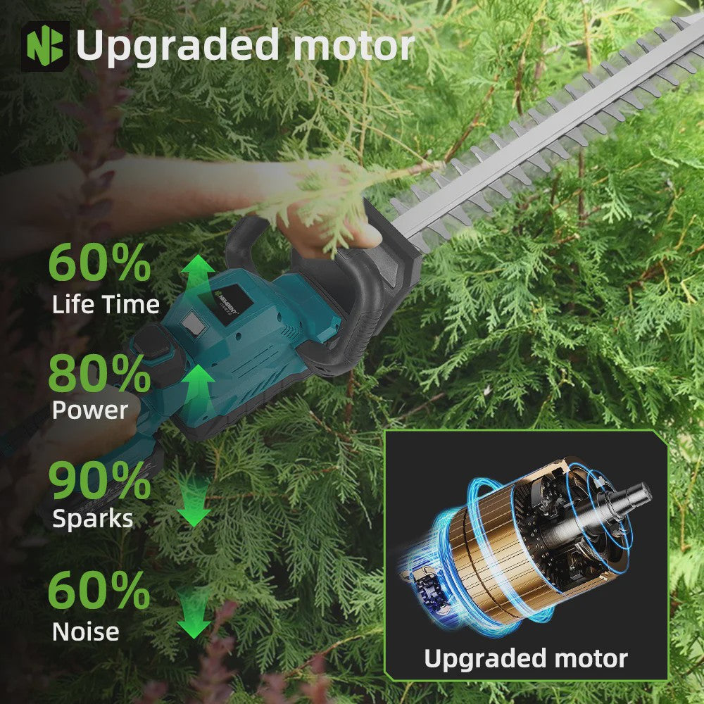Elektrische Heggenschaar met 180° Verstelbare Handgreep - Compatibel met Makita Accu