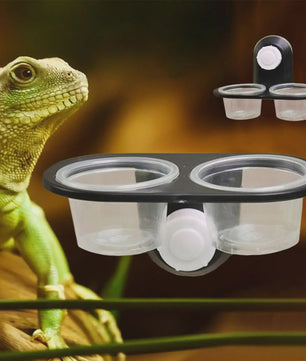 Voer- en Waterbakje met Zuignap voor Reptielen Terrarium